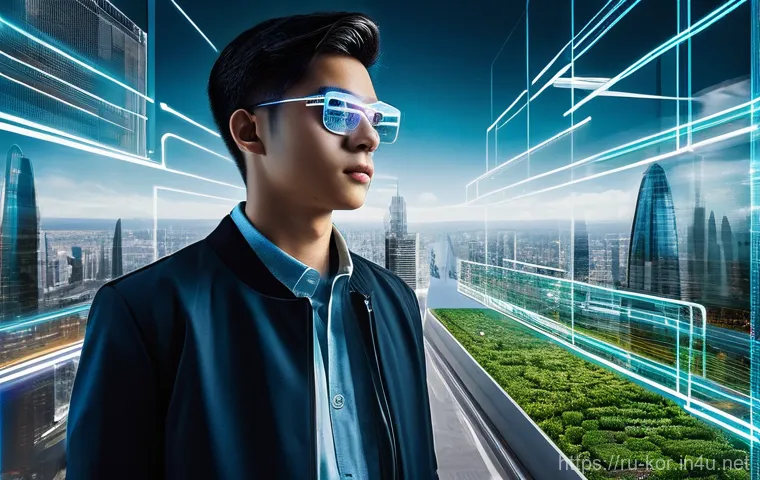 국어 평가에서의 개방형 질문 활용 - **Prompt:** "A young woman (16-18 years old) with a thoughtful expression is standing in a dynamic, ...